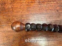 Fabulous Sailor Carved Boatswain or Ships Master Walking Cane (c. 1800-1850)