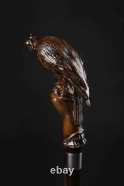 Falconry Walking Cane Fancy Hand Carved Walking Sticks, Best Canes for Seniors