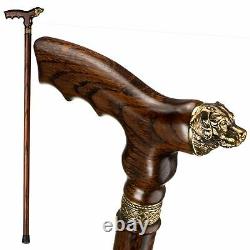 Fancy Wood Cane Labrador Stylish Walking Stick Carved Canes for Dog Lovers