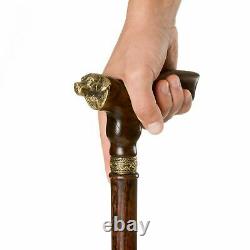 Fancy Wood Cane Labrador Stylish Walking Stick Carved Canes for Dog Lovers