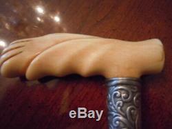 Fantastic, antique carved three bears walking stick, cane, 36 In, THE BEST