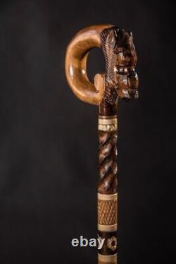 Fashionable Walking Cane For Men, Walking Sticks Fancy Hand Carved, Designer