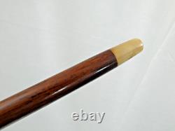 Finest Antique Walking Cane Stick Dear Antler H0rn Carved Handle Monkey & Snake