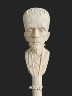 Frankenstein cane handmade cane carved cane Walking Stick Cane Handmade Wooden
