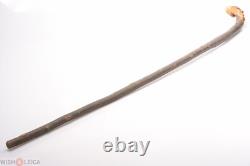 French Antique Beech Cane Walking Stick Folk Art Hand Carved Old Man Face