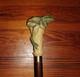 Frog wooden hand carved walking stick for men women walking cane animal gift