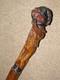 Georgian Hand Carved Gadget Walking Stick / Cane Smoking Man Cigarette Holder