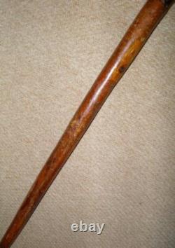 Georgian Hand Carved Gadget Walking Stick / Cane Smoking Man Cigarette Holder