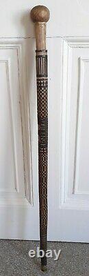 German Wolchow Stick Dated 1943 Carved Ostfront Smolensk