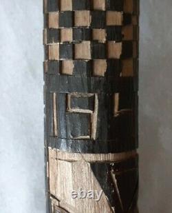 German Wolchow Stick Dated 1943 Carved Ostfront Smolensk