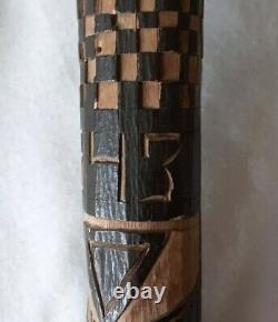German Wolchow Stick Dated 1943 Carved Ostfront Smolensk