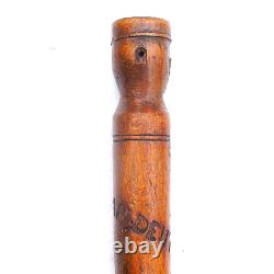 German World War I WWI Prisoner of War P. O. W Carved Wood Treen Stick Ypres 1919