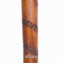 German World War I WWI Prisoner of War P. O. W Carved Wood Treen Stick Ypres 1919