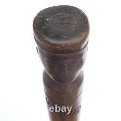 German World War I WWI Prisoner of War P. O. W Carved Wood Treen Stick Ypres 1919