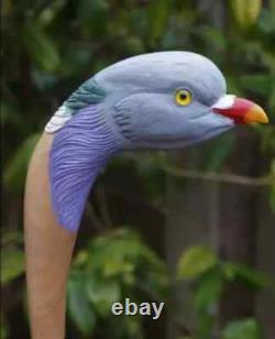 Graceful Bird-Themed Hand-Carved Wooden Walking Cane Graceful Bird-Themed Hand-Carved Wooden Walking Cane