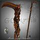 Grape Bunch of Vine Wood Carved Hand crafted Fashion Walking Stick Cane Engraved