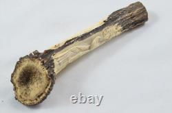 Hand Carved Antler Horn Bald Eagle Walking Stick Cane Top Handle Sheffield