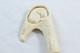 Hand Carved Bald Eagle & Dog Walking Stick Cane Top Handle Antler Horn