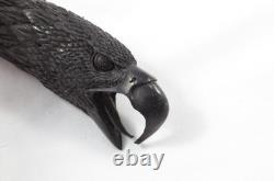 Hand Carved Bald Eagle Walking Stick Cane Top Handle Antler Horn Sheffield