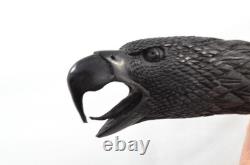 Hand Carved Bald Eagle Walking Stick Cane Top Handle Antler Horn Sheffield