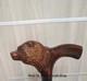 Hand Carved Bear Head Handle Wooden Walking Stick Cane Handmade Style Gift Adult