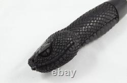 Hand Carved Black Python Walking Stick Cane Top Handle Antler Horn Sheffield