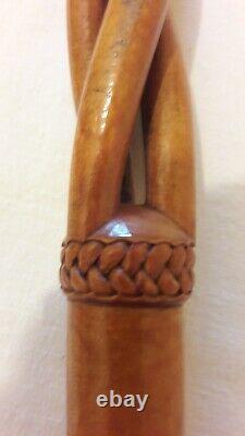 Hand Carved Celtic Design Wooden Walking Stick