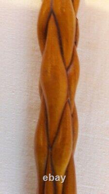 Hand Carved Celtic Design Wooden Walking Stick