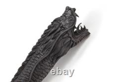 Hand Carved Chinese Dragon Walking Stick Cane Top Handle Antler Horn Sheffield