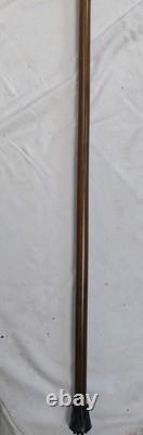Hand Carved Doberman Dog Head Walking Stick Wooden Can