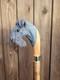 Hand-Carved Dog Wooden Walking Stick Unique Animal Handle Walking Cane
