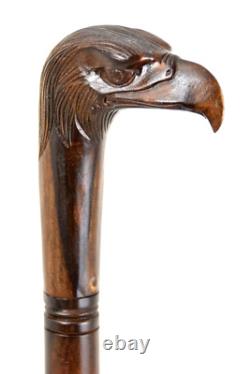 Hand Carved Eagle Head Wooden Walking Stick Walking Cane For Men Women Best Gif