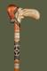 Hand Carved Folk Art Design Walking Cane Funny Antique Walking Stick