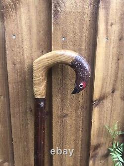 Hand Carved Hen Grouse Walking Stick