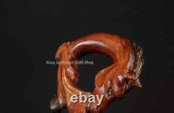 Hand Carved Horse Head Handle Wooden Walking Cane Animal For Men Walking Stick