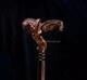Hand Carved Horse Head Handle Wooden Walking Stick Handmade Animal Walking Cane