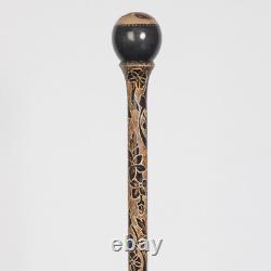 Hand Carved Horse Wooden Walking Stick Cane, Fancy Stick, Rod, Staff, Handle