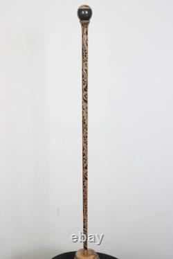 Hand Carved Horse Wooden Walking Stick Cane, Fancy Stick, Rod, Staff, Handle