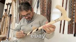 Hand Carved Horse Wooden Walking Stick Cane, Fancy Stick, Rod, Staff, Handle