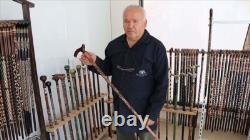 Hand Carved Horse Wooden Walking Stick Cane, Fancy Stick, Rod, Staff, Handle