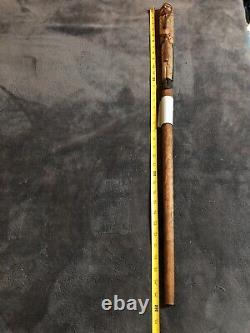 Hand Carved & Initialed 36 Confederate Soldier Walking Stick