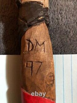 Hand Carved & Initialed 36 Confederate Soldier Walking Stick