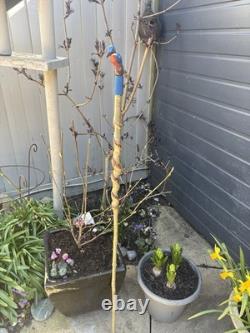 Hand Carved Kingfisher Stick