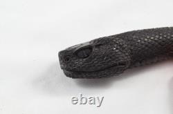 Hand Carved Python Snake Walking Stick Cane Top Handle Antler Horn Sheffield
