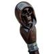 Hand Carved Skull Wooden Walking Stick For Men Walking Cane Handmade Unique Gift