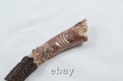 Hand Carved Small Shark Walking Stick Cane Top Handle Antler Horn Sheffield