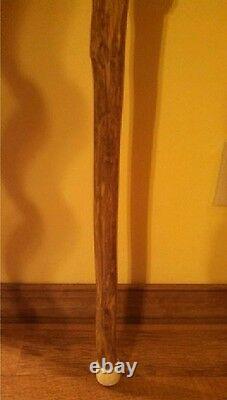 Hand Carved Snake & Mouse & Red Cardinal Wood Walking Stick