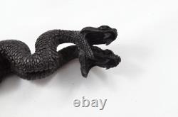 Hand Carved Snakes Walking Stick Cane Top Handle Antler Horn Sheffield Hand Carved Snakes Walking Stick Cane Top Handle Antler Horn Sheffield