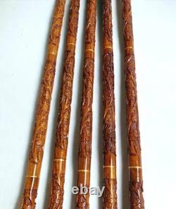 Hand Carved Walking Cane Lot Of 5 Walking Stick For Men Women Handmade Gift