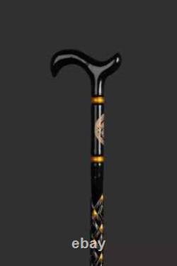 Hand Carved Walking Cane, Stylish Personalized Handmade Wooden Walking Stick